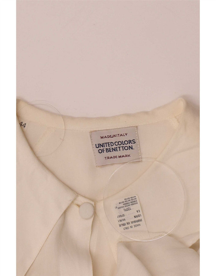 Camicetta Camicia Oversize da Donna Benetton IT 44 Viscosa Bianco Sporco Medio