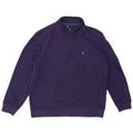 ADVANTAGE Felpa da uomo con collo con zip, maglione grande, blu navy, in poliestere