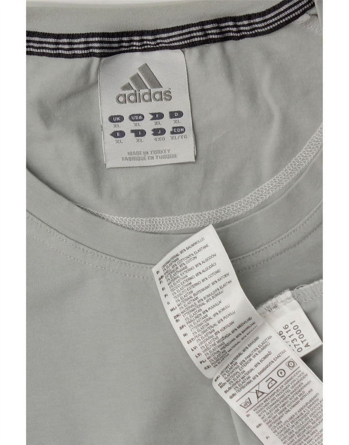 T-shirt Adidas da uomo Top XL in cotone grigio