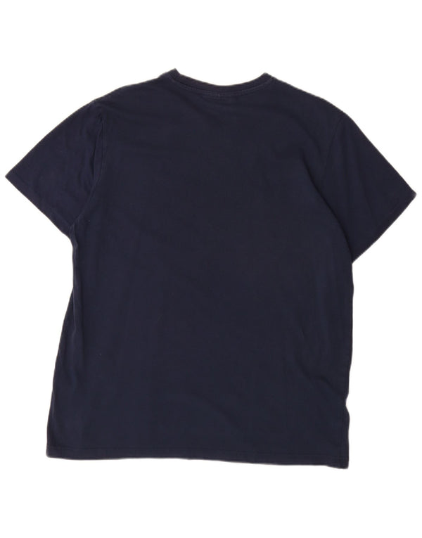 T-shirt grafica da uomo KAPPA Top Large in cotone blu navy