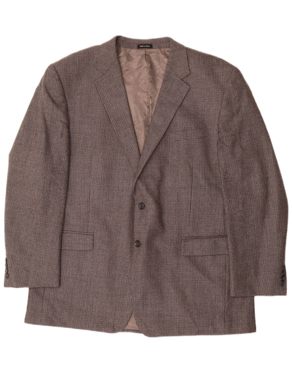 Giacca blazer a 2 bottoni da uomo Chaps UK 48 3XL lana grigia