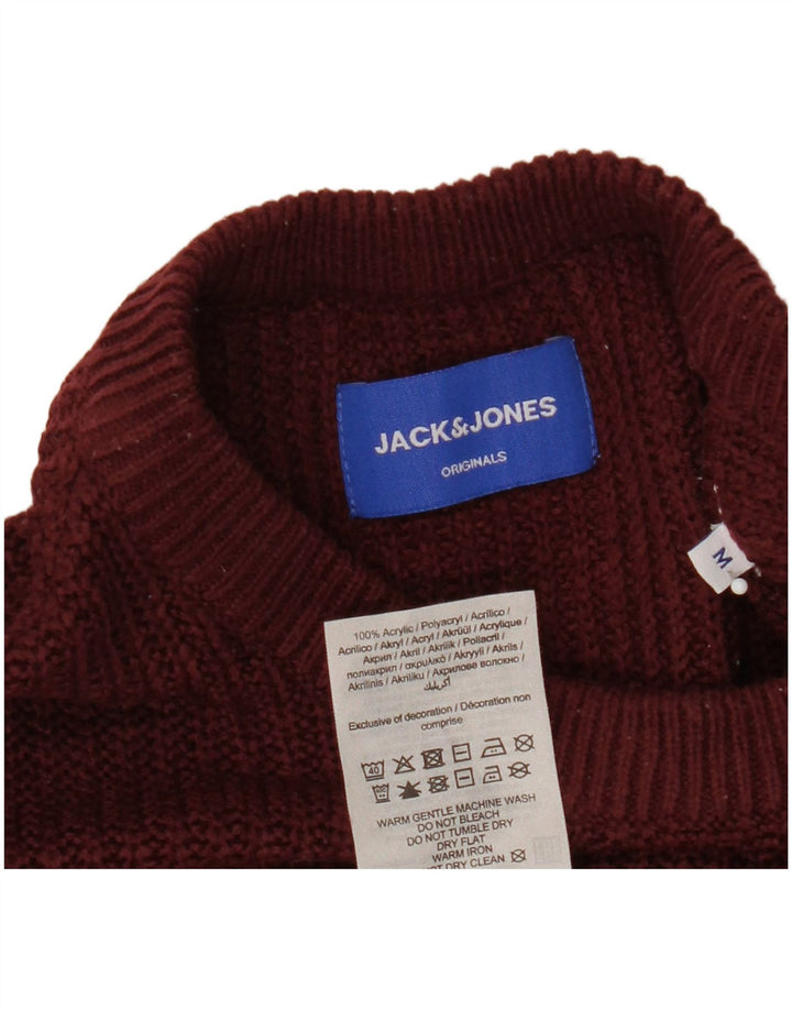 Jack & Jones Maglione girocollo da uomo in acrilico bordeaux medio