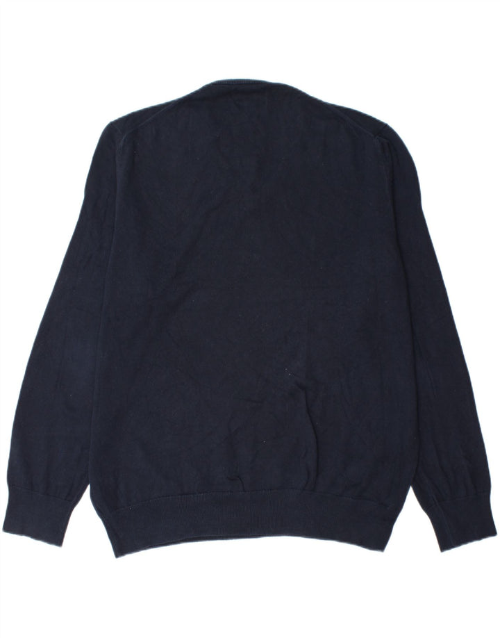 Maglione da uomo con scollo a V Marks & Spencer XL in cotone blu navy