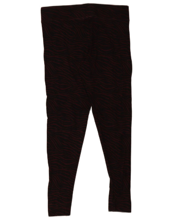 Leggings da donna Marks & Spencer UK 14 Viscosa con stampa animalier bordeaux medio