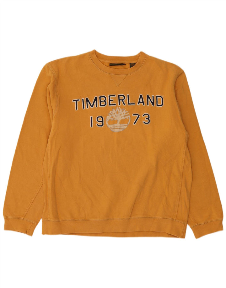 Timberland Felpa grafica da uomo Maglione grande cotone giallo