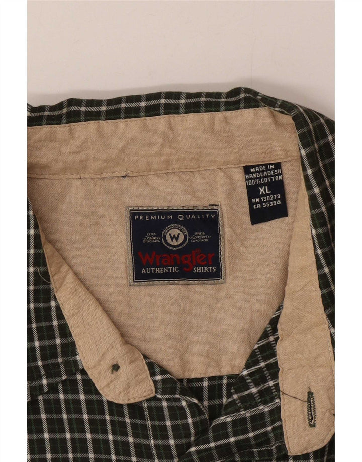Camicia da uomo in flanella Wrangler XL a quadri verdi