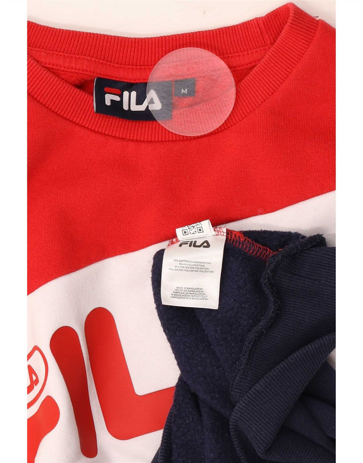 Fila Felpa grafica da uomo Maglione in cotone color block medio multicolore