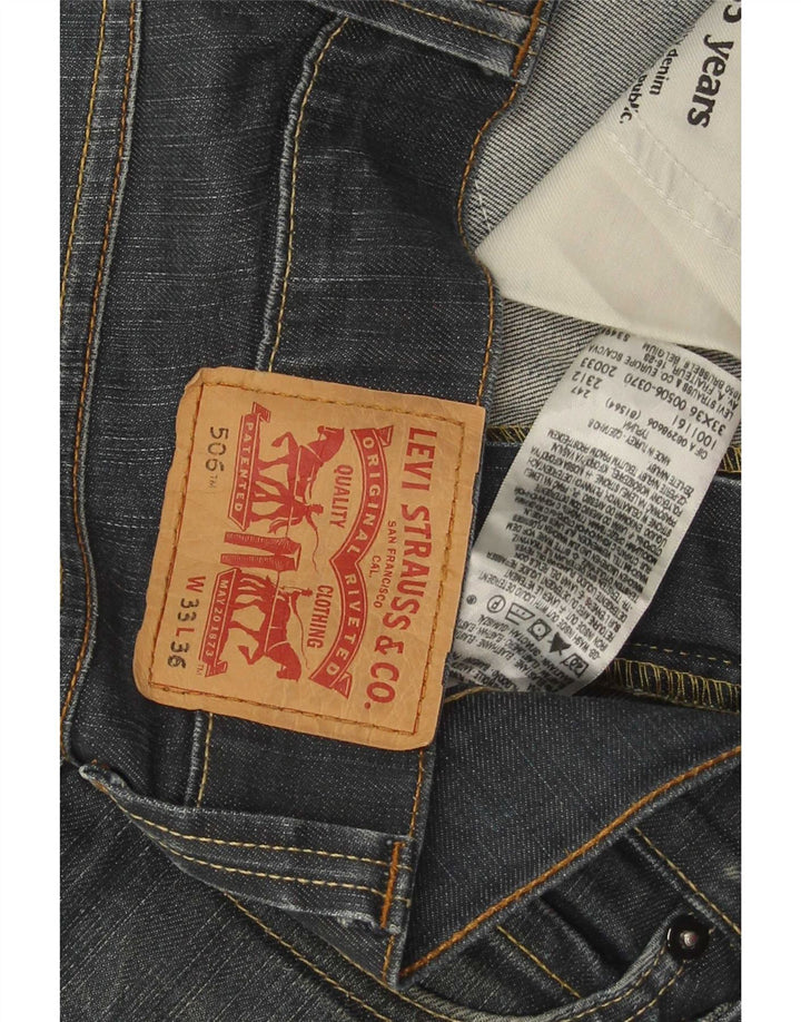 Levi's Uomo 506 Jeans dritti W33 L36 Cotone Blu