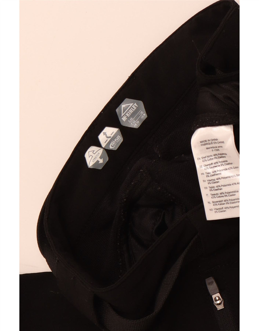 Pantaloni casual dritti da donna MCKINLEY UK 14 Large W32 L31 Nero