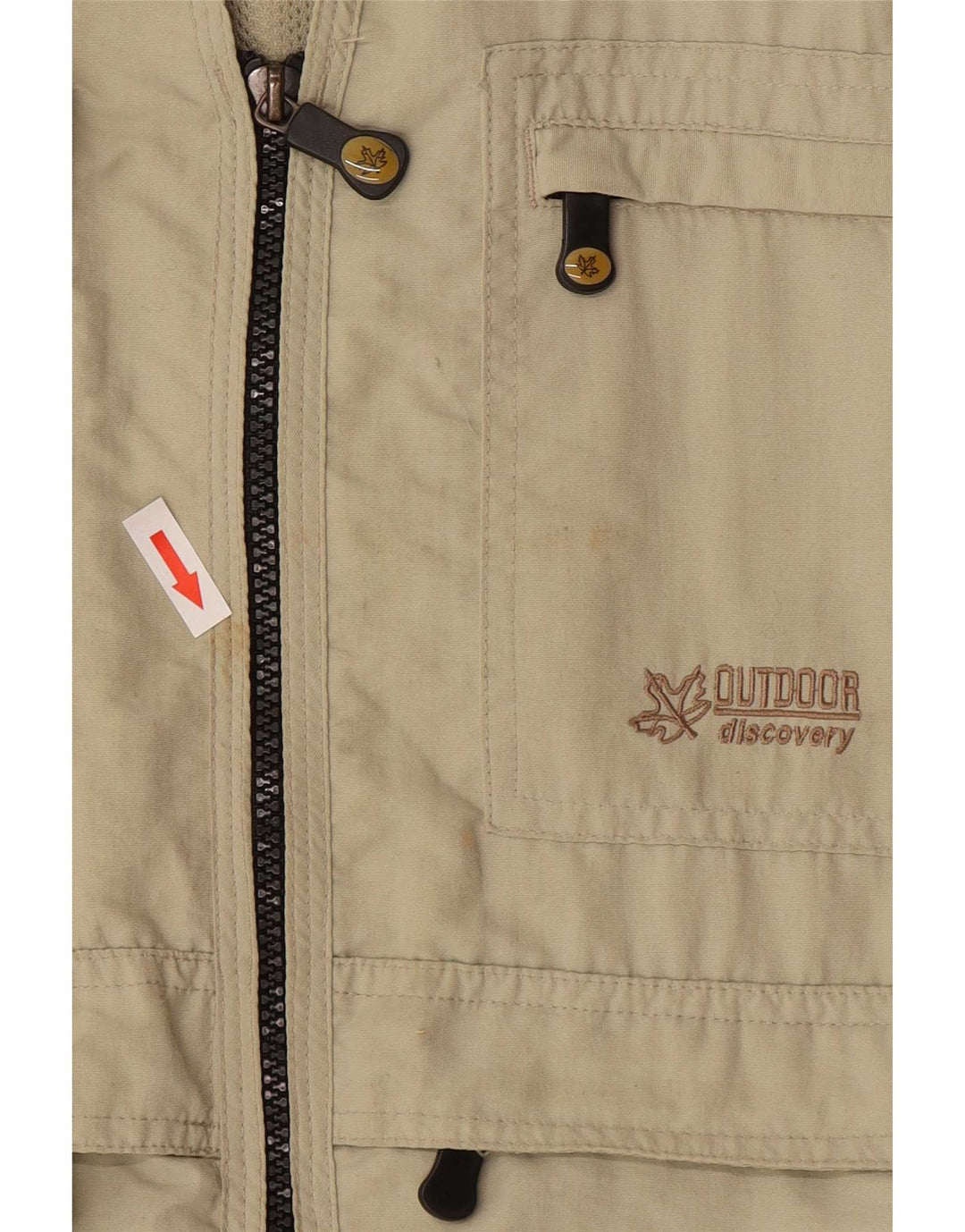 Gilet pratico da uomo vintage UK 40/42 Poliestere beige medio