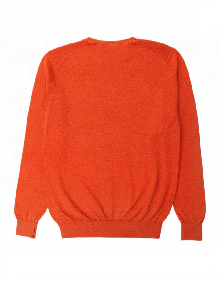 Maglione da uomo con scollo a V Massimo Dutti grande cotone rosso