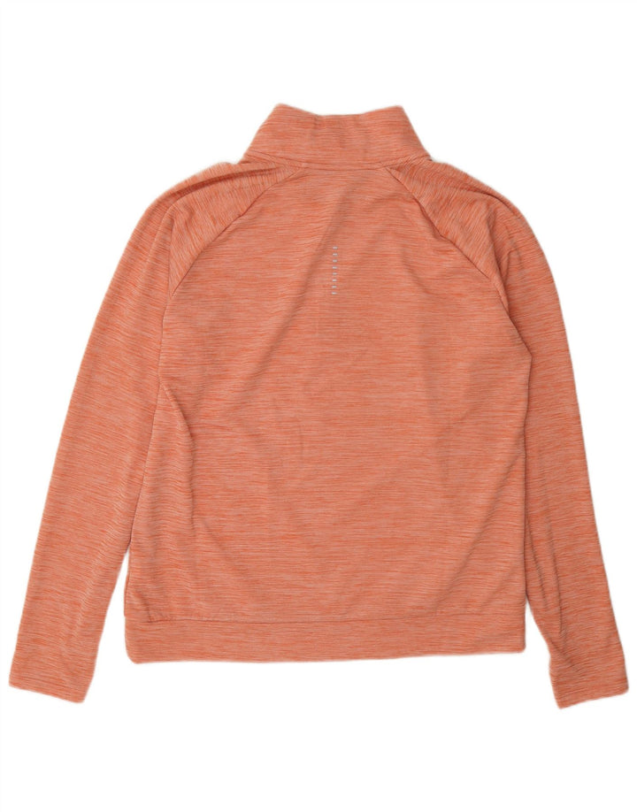 Felpa da donna Nike Dri Fit con collo e zip, maglione, UK 14, medio arancione screziato