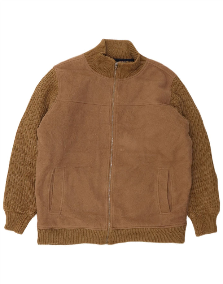 Giacca bomber da uomo vestibilità ampia James Pringle UK 36 piccolo poliestere marrone