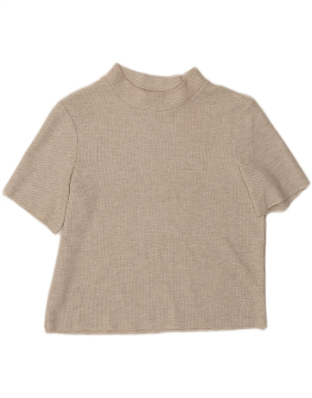 T-shirt Zara da donna Top UK 14 beige medio chiazzato