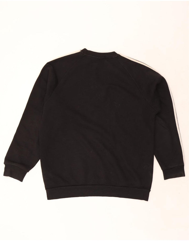 Felpa Adidas Uomo Maglione Grande Cotone Nero
