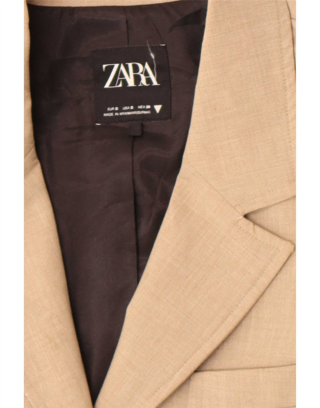 Giacca Bolero da donna Zara UK 10 piccola marrone