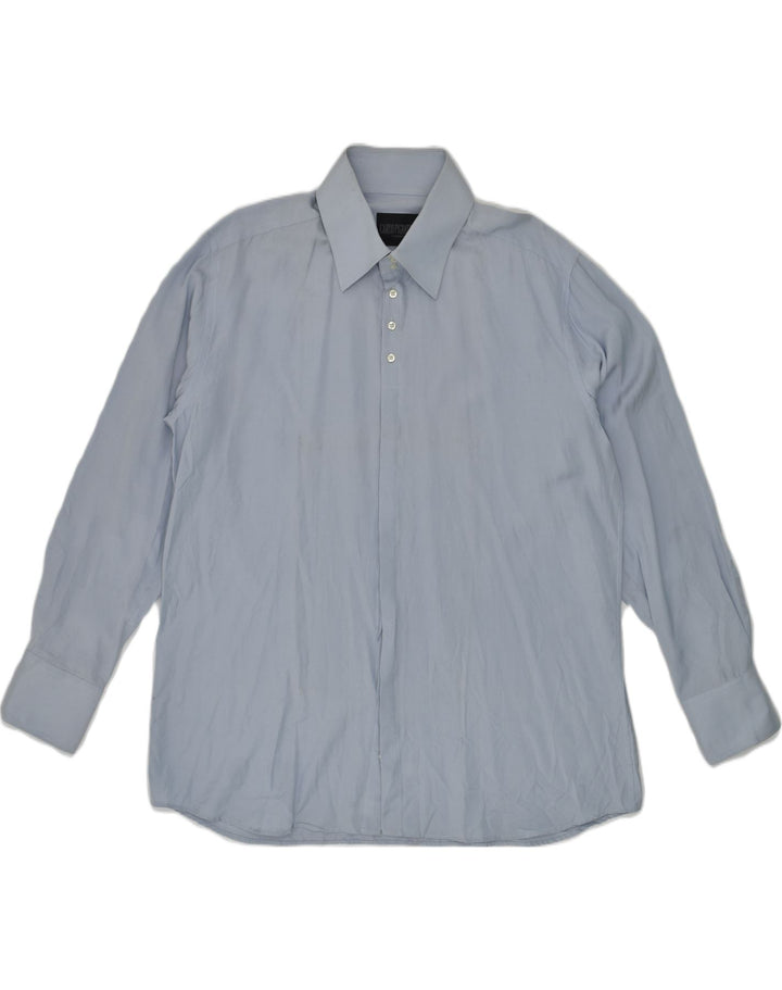 CARLO PIGNATELLI Mens Shirt Size 45 XL Blue Cotton | Vintage Carlo Pignatelli | Thrift | Second-Hand Carlo Pignatelli | Used Clothing | Messina Hembry 