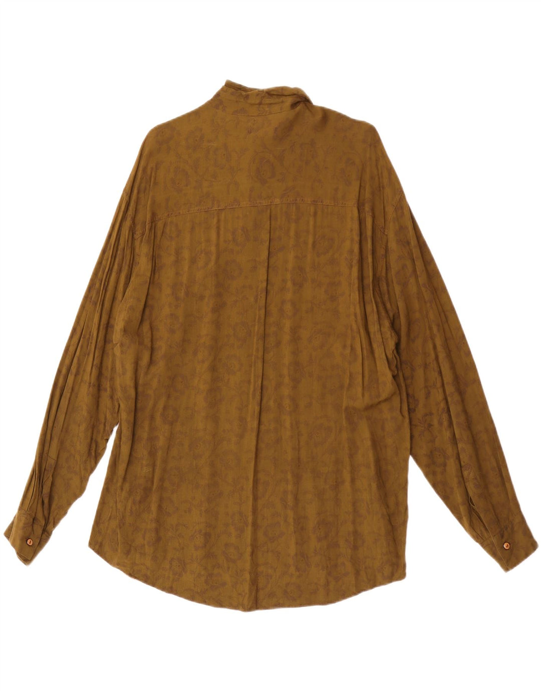 Camicia vintage da uomo XL in viscosa floreale kaki