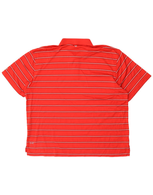 Polo da golf da uomo Izod 2XL poliestere a righe rosse