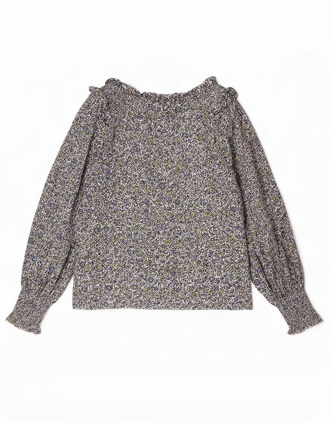Boden Camicetta a maniche lunghe da donna Top UK 12 Medio Floreale multicolore
