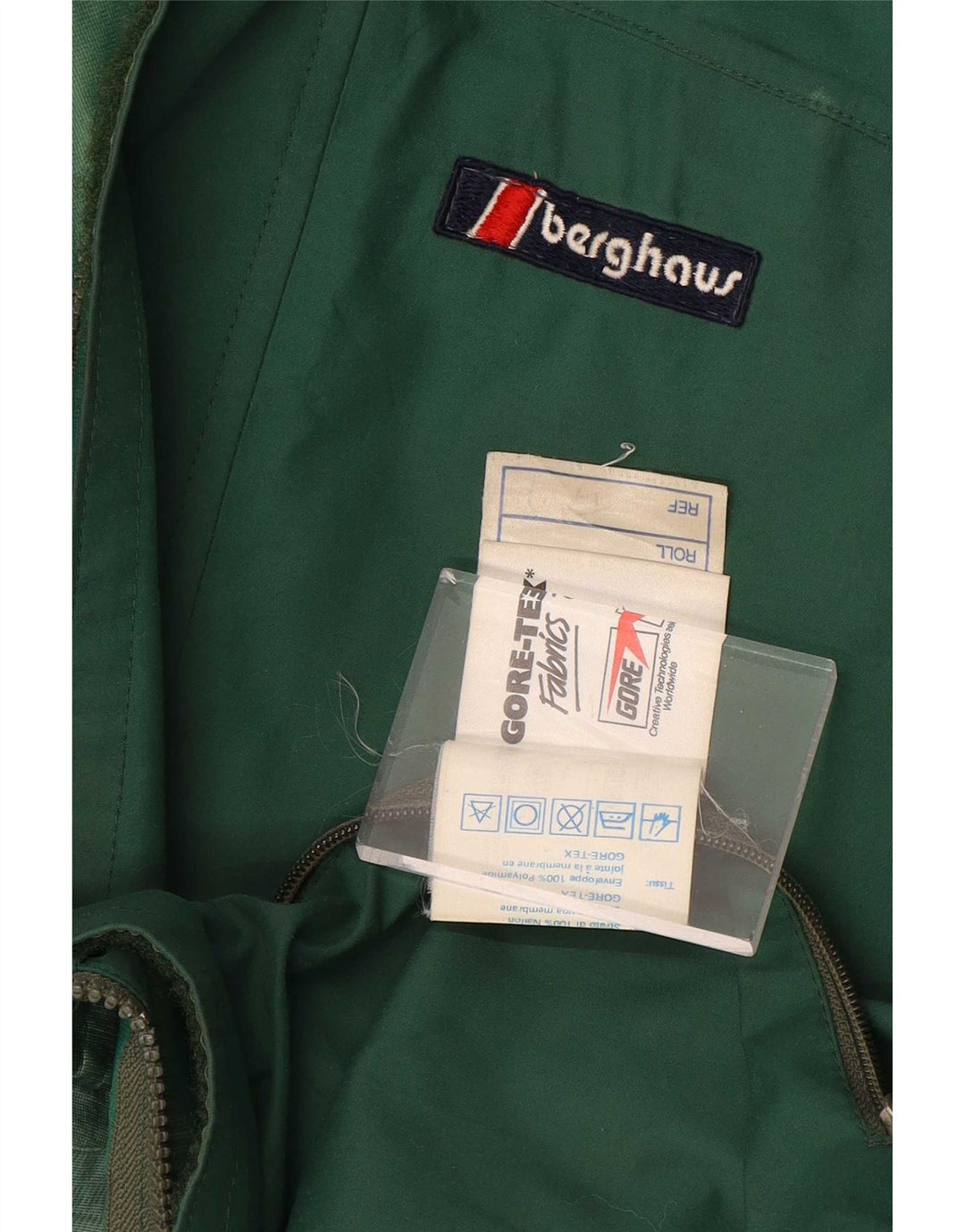 Impermeabile con cappuccio da uomo Berghaus UK 38 nylon verde medio