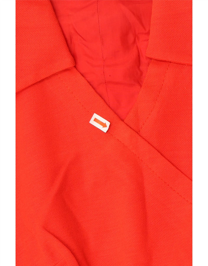 Abito a trapezio con maniche a 3/4 vintage da donna UK 12 rosso medio