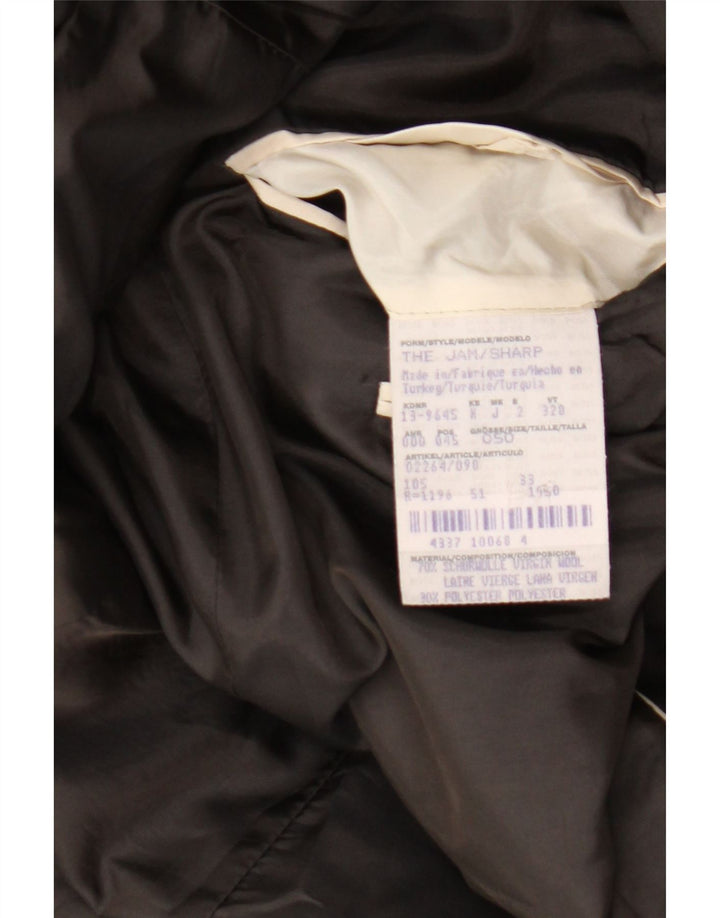 Giacca blazer da uomo a 2 bottoni Hugo Boss IT 50 grande lana vergine marrone