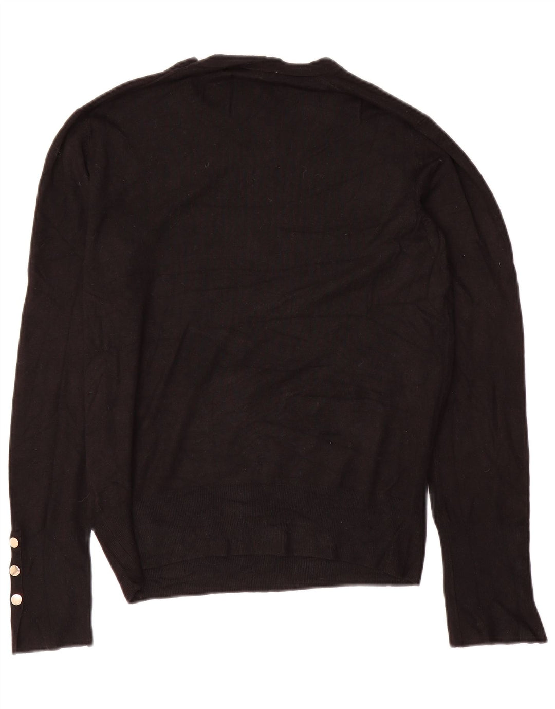 Maglione maglione girocollo da donna Zara UK 14 viscosa nera media