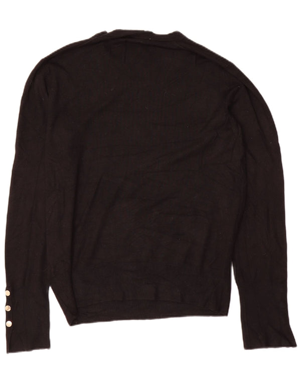 Maglione maglione girocollo da donna Zara UK 14 viscosa nera media