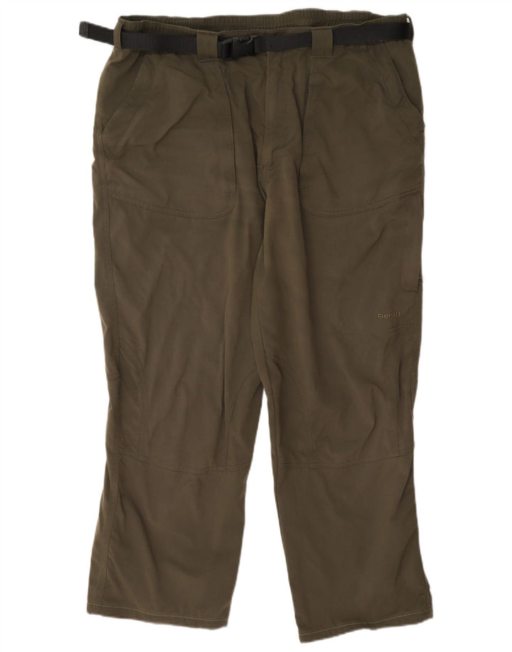 Pantaloni cargo regolari da uomo Rohan grandi W35 L27 kaki poliammide