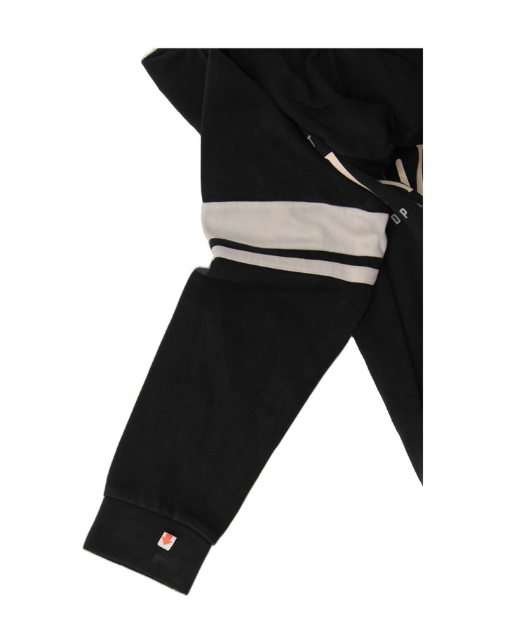 PUMA Mens Graphic Hoodie Jumper Small Black Cotton Vintage Puma and Second-Hand Puma from Messina Hembry 