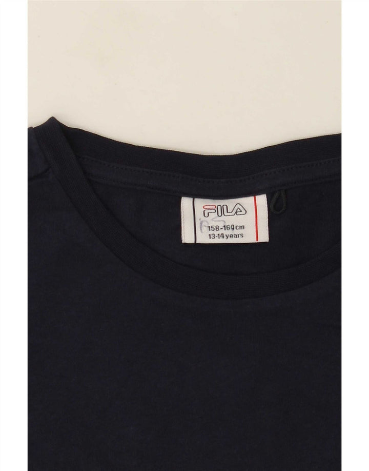 T-shirt grafica da bambino Fila 13-14 anni blu navy