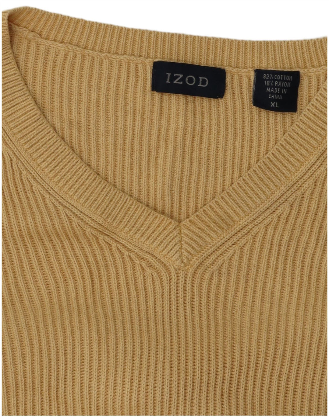Maglione da uomo con scollo a V IZOD XL in cotone beige
