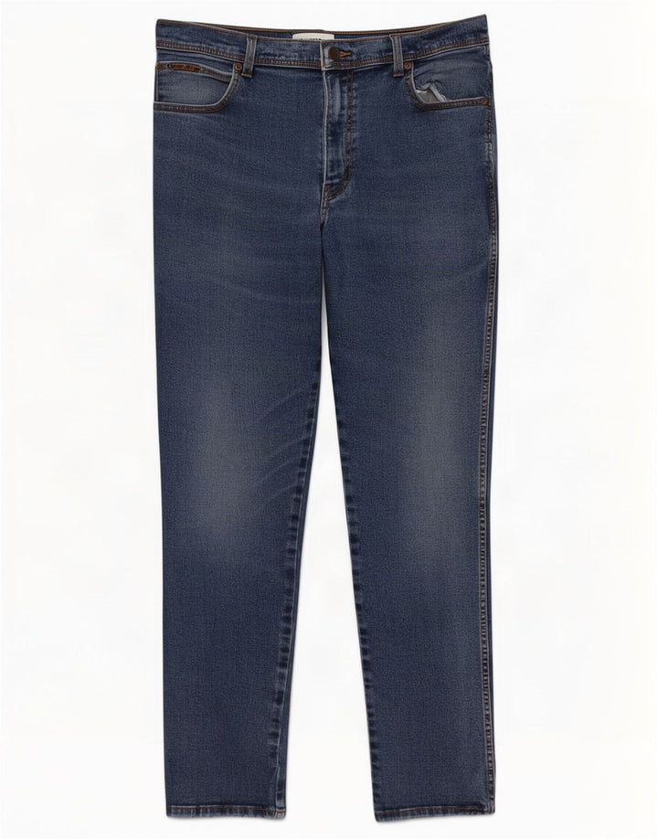 Jeans dritti da uomo Wrangler Texas W38 L32 cotone blu