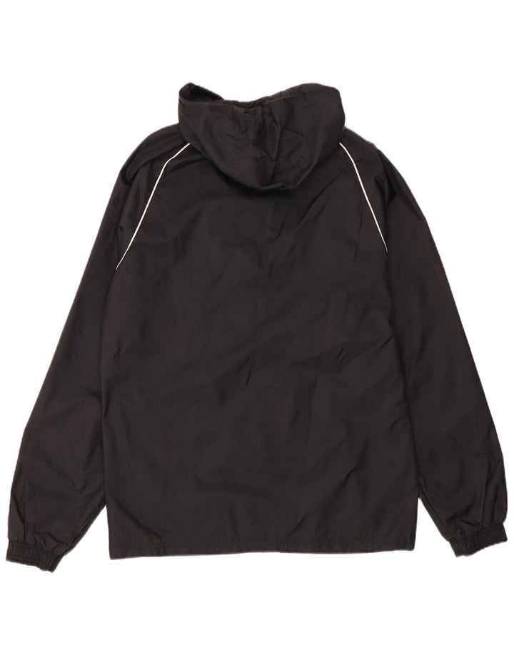 Giacca antipioggia con cappuccio da uomo Adidas UK 36 piccola in nylon nero