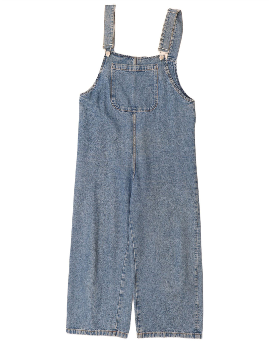 Tuta in denim da donna Zara UK 12 cotone blu medio