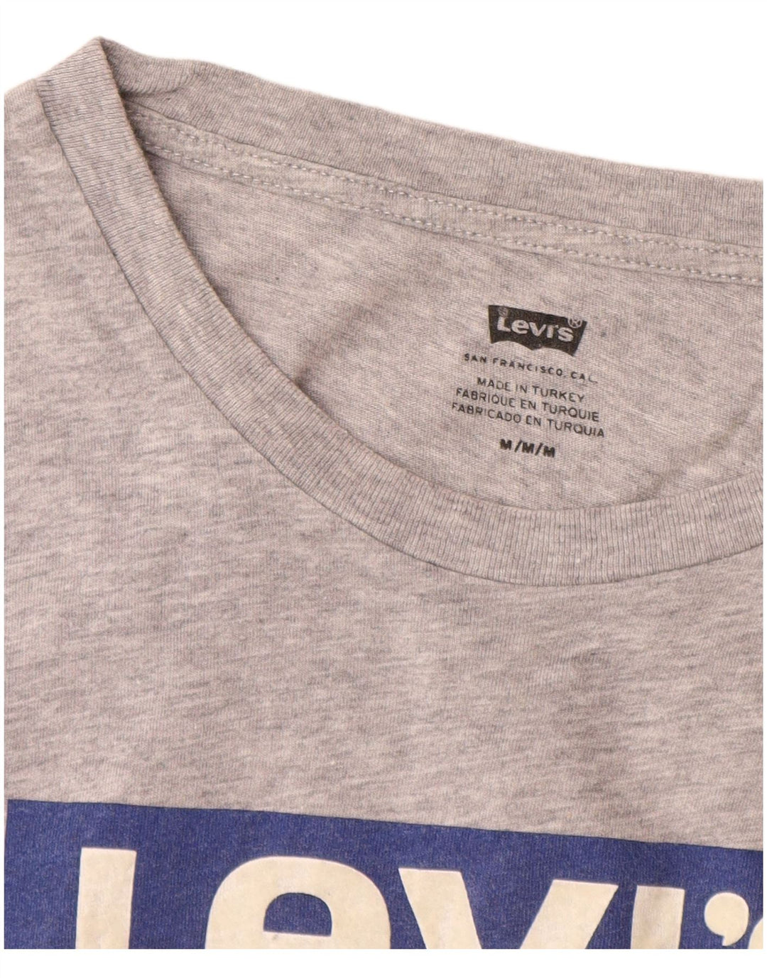T-shirt grafica da uomo Levi's Top in cotone mélange grigio medio