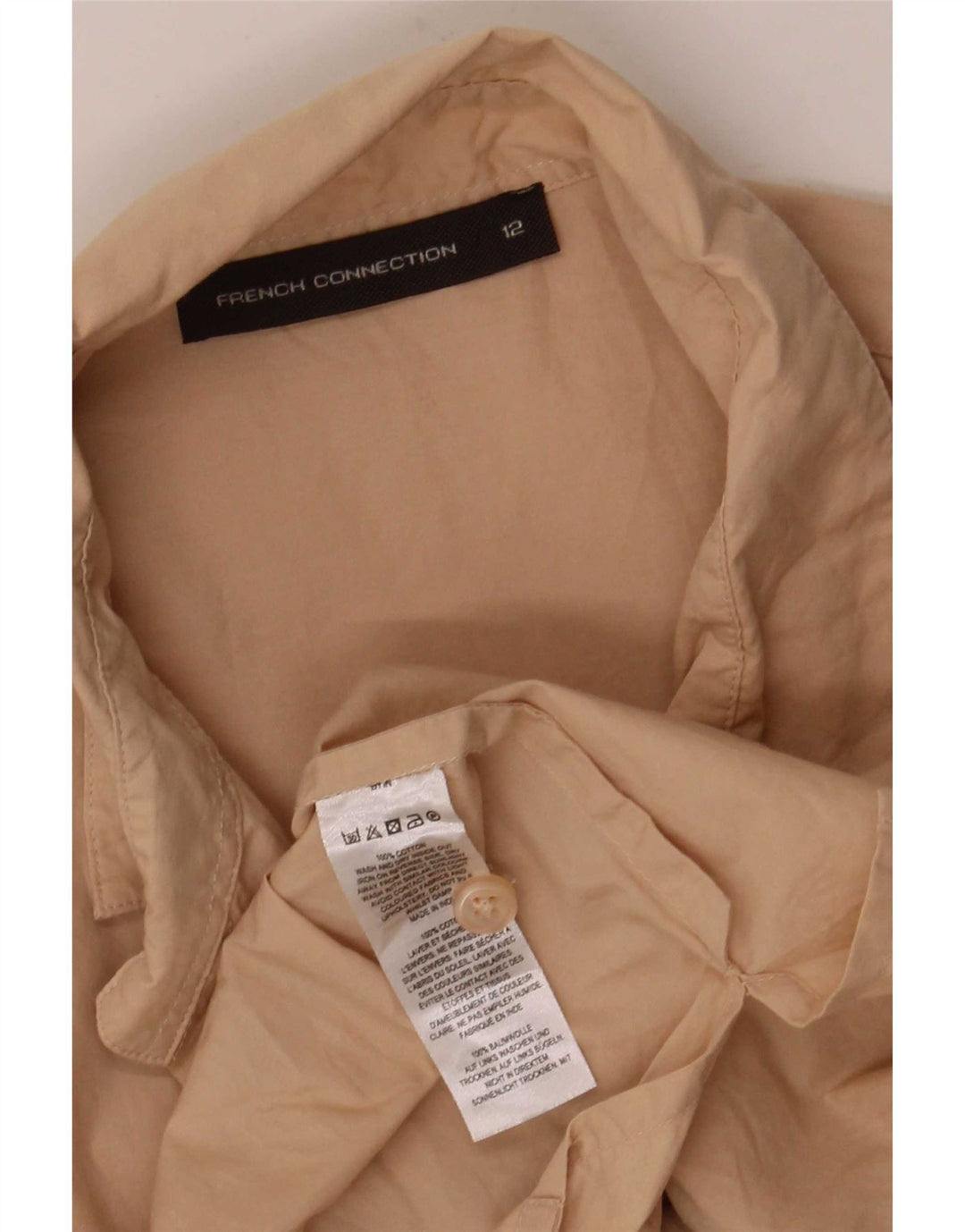 Camicia pullover con maniche a 3/4 da donna French Connection UK 12 Beige medio