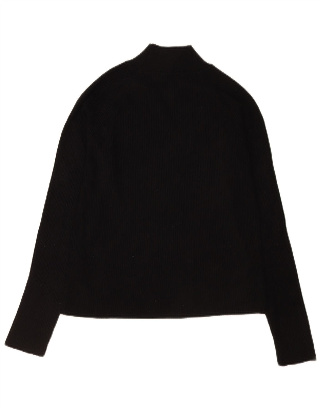 Top corto da donna Zara a maniche lunghe UK 14 grande viscosa nera