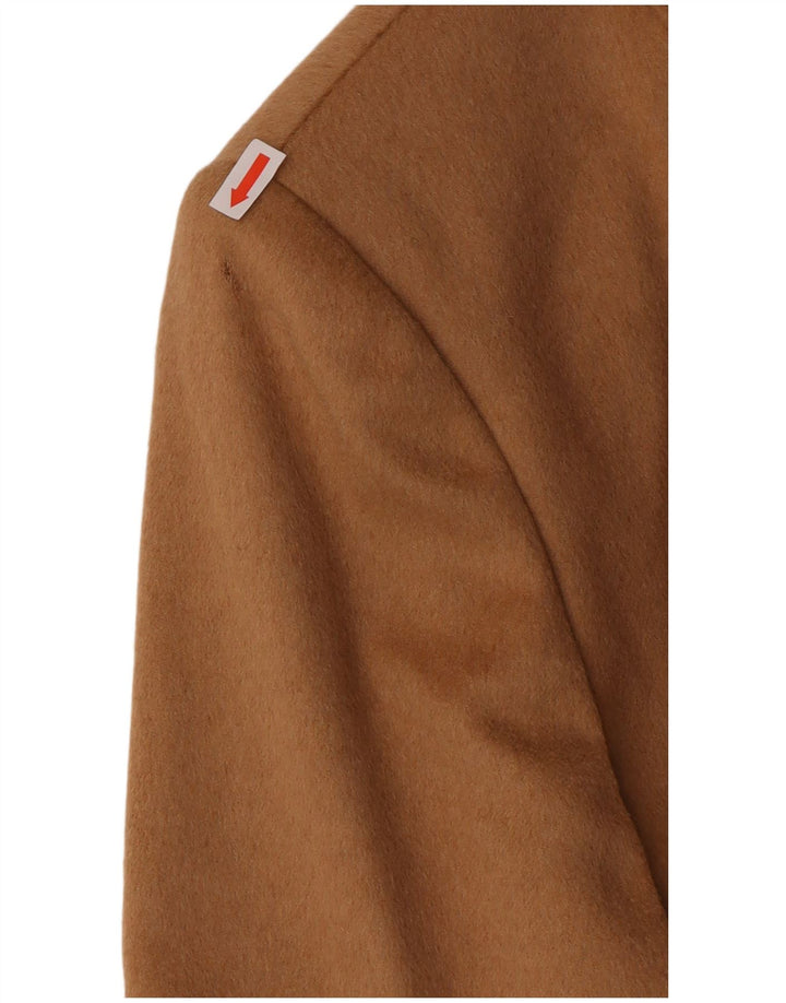 MAX MARA Giacca blazer da donna a 4 bottoni UK 14 Large Beige Camelhair Classic