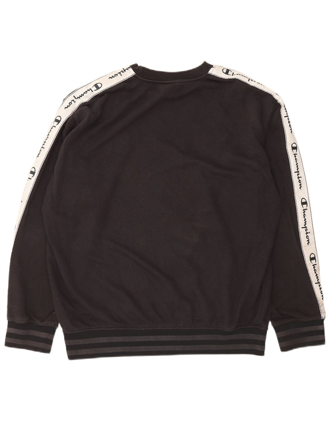 Felpa grafica da uomo Champion, maglione grande, cotone color block nero