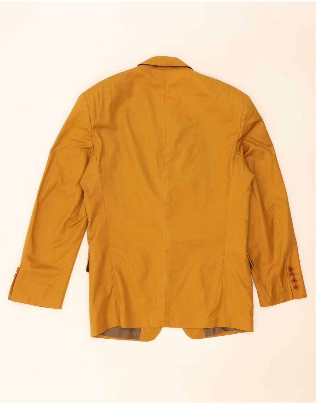 Abito vintage da uomo a 2 bottoni e 2 pezzi IT 48 medio W32 L32 in cotone giallo
