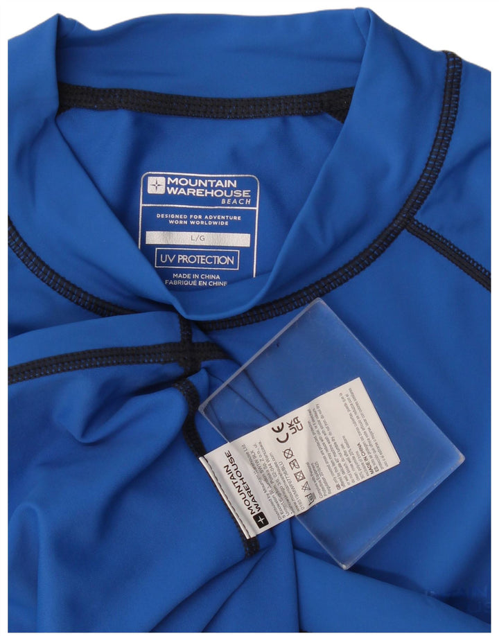 Mountain Warehouse T-shirt da uomo con protezione UV Top grande in poliestere blu