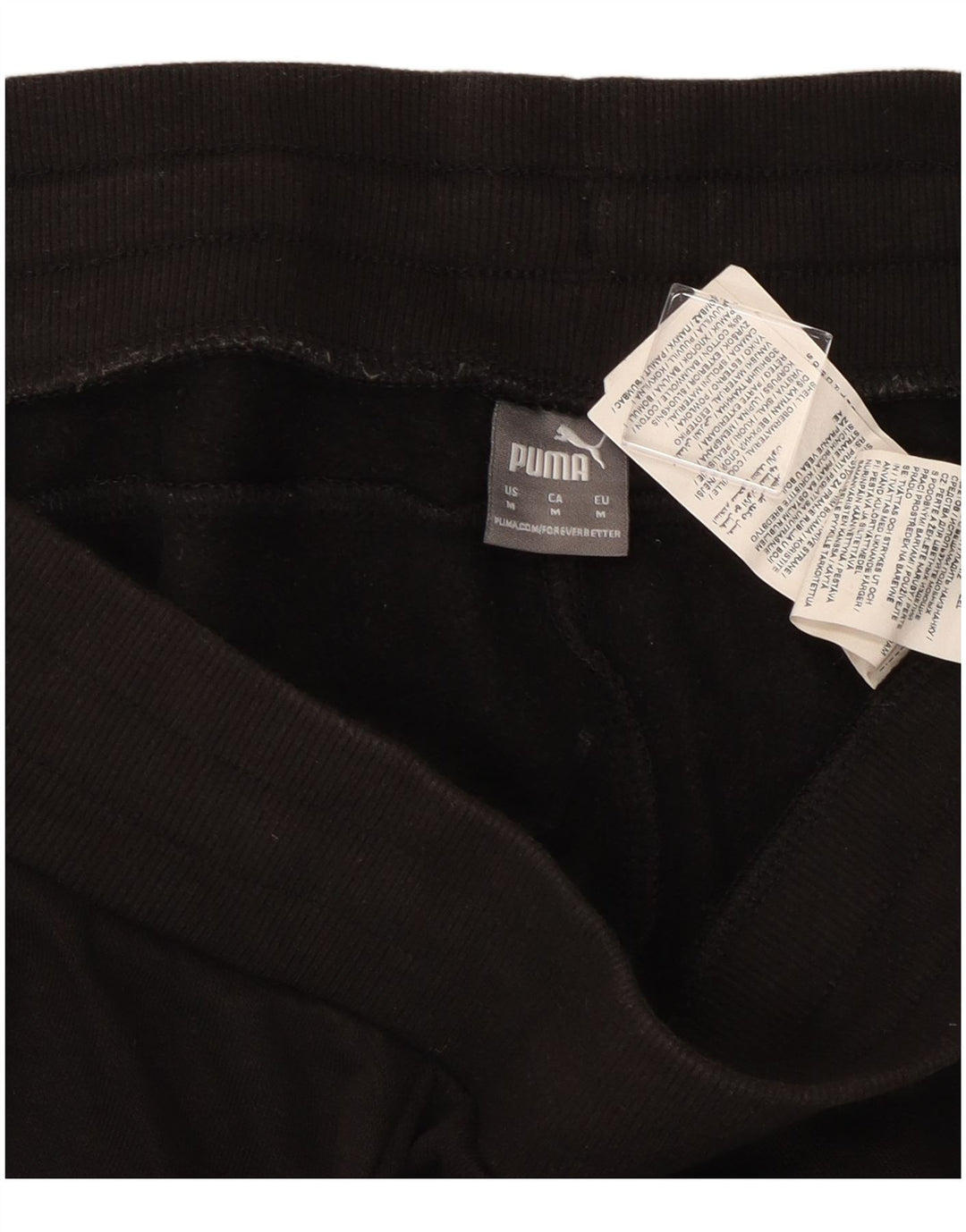 Pantaloni da tuta da uomo Puma Joggers Medium Black Cotton