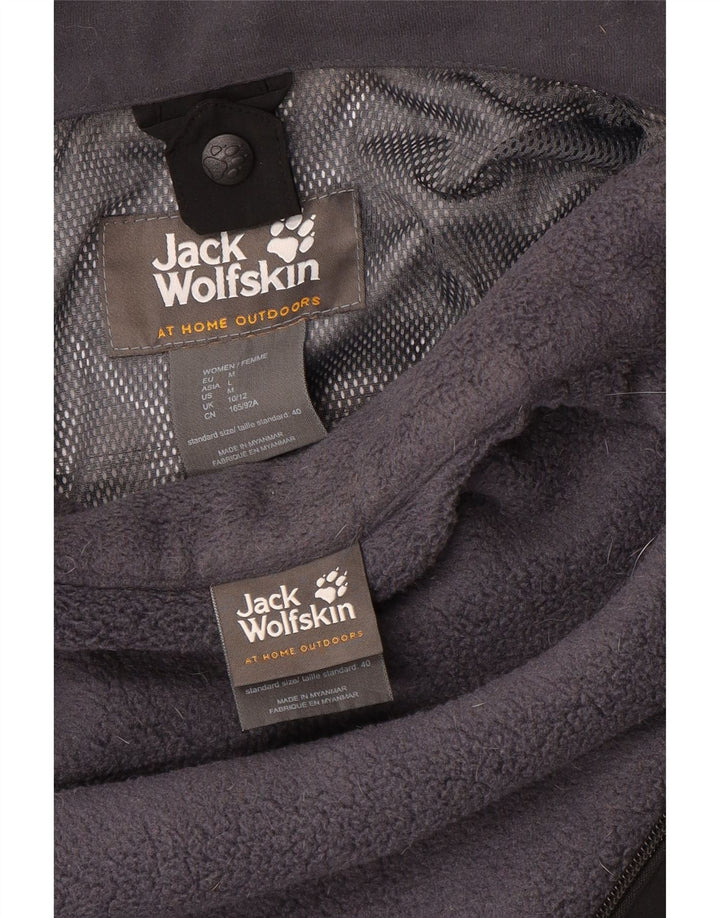 Giacca a vento con cappuccio da donna Jack Wolfskin UK 10/12 media nera