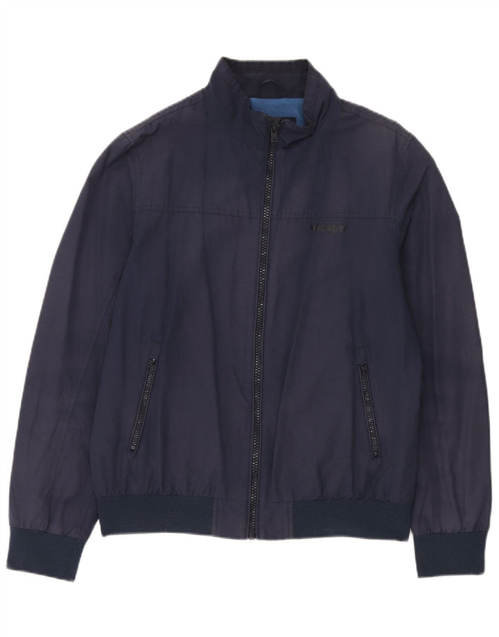 Giubbotto bomber da uomo Wrangler UK 40 grande cotone blu navy