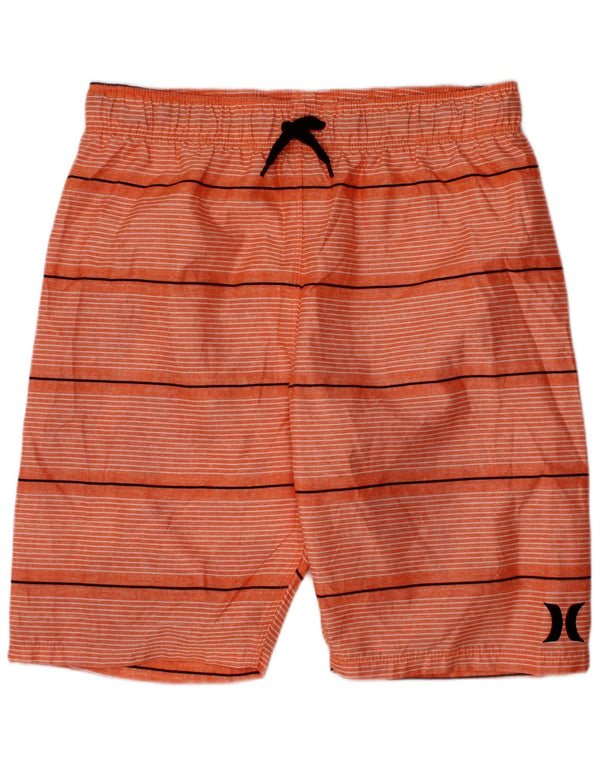 Pantaloncini da bagno per bambino HURLEY 10-11 anni in poliestere a righe arancioni