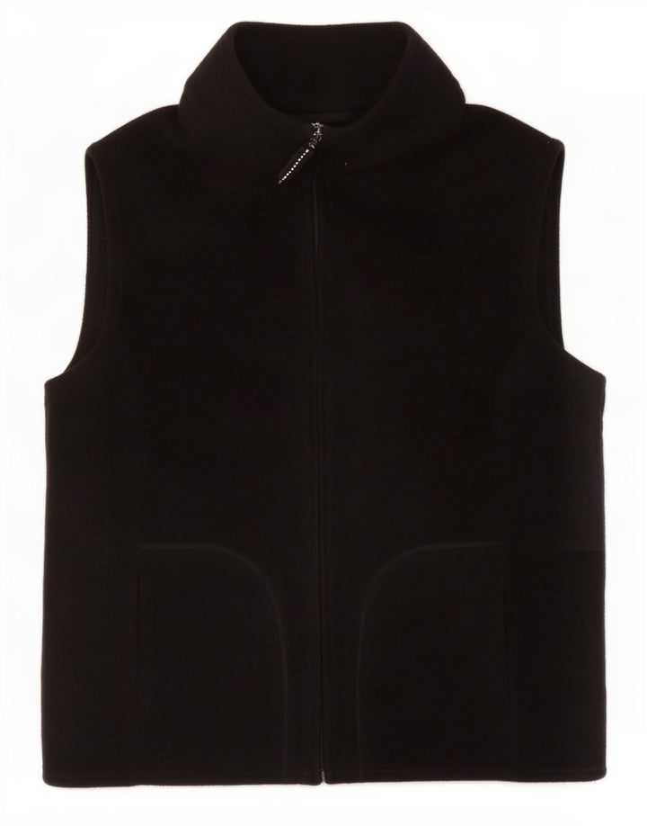 Gilet in pile da donna Marks & Spencer UK 16 grande poliestere nero