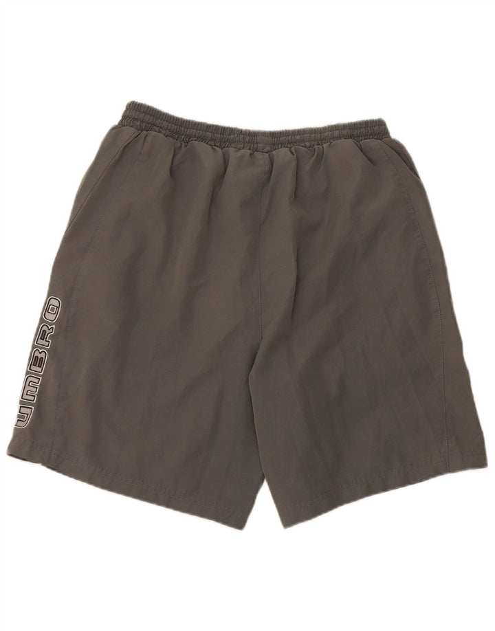 Pantaloncini sportivi da uomo Umbro grandi in poliestere grigio