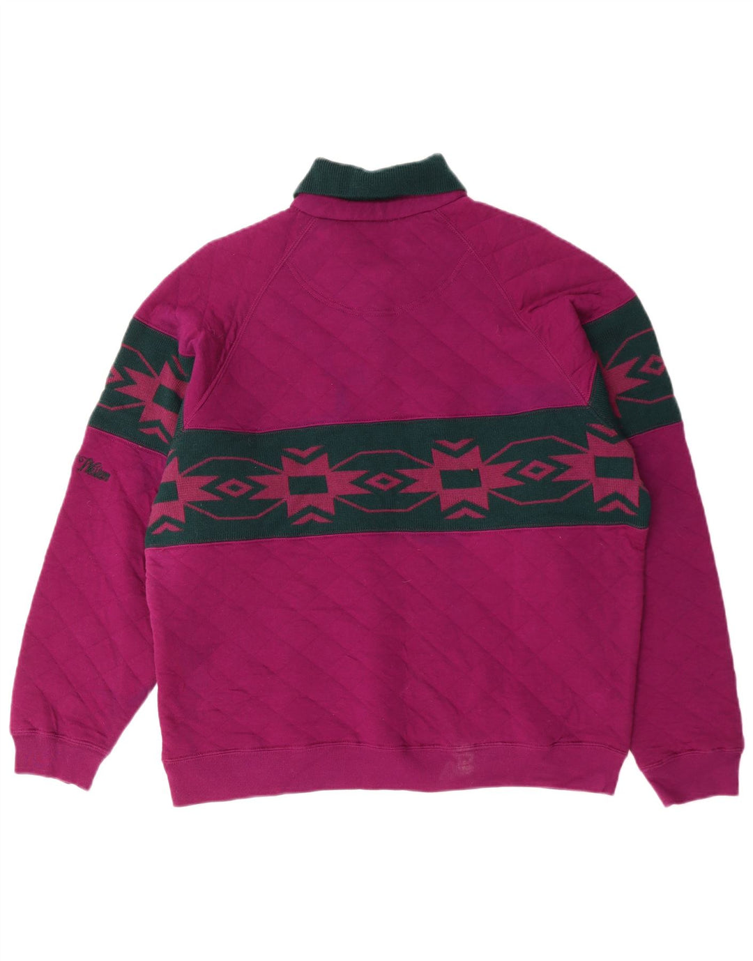 NORTH WESTERN Felpa con collo alto da uomo Maglione viola medio Fair Isle